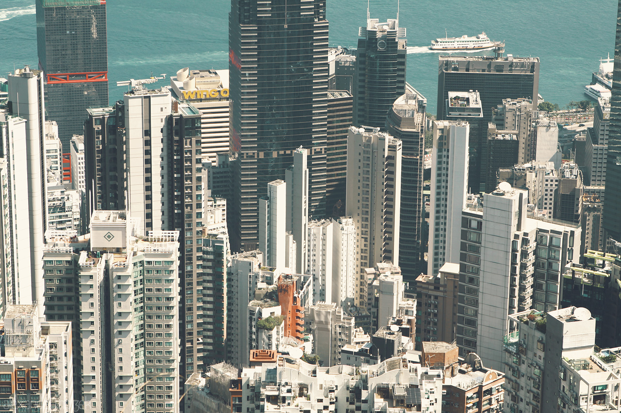 Foto von Blick auf Hong Kong Island Hochhäuser